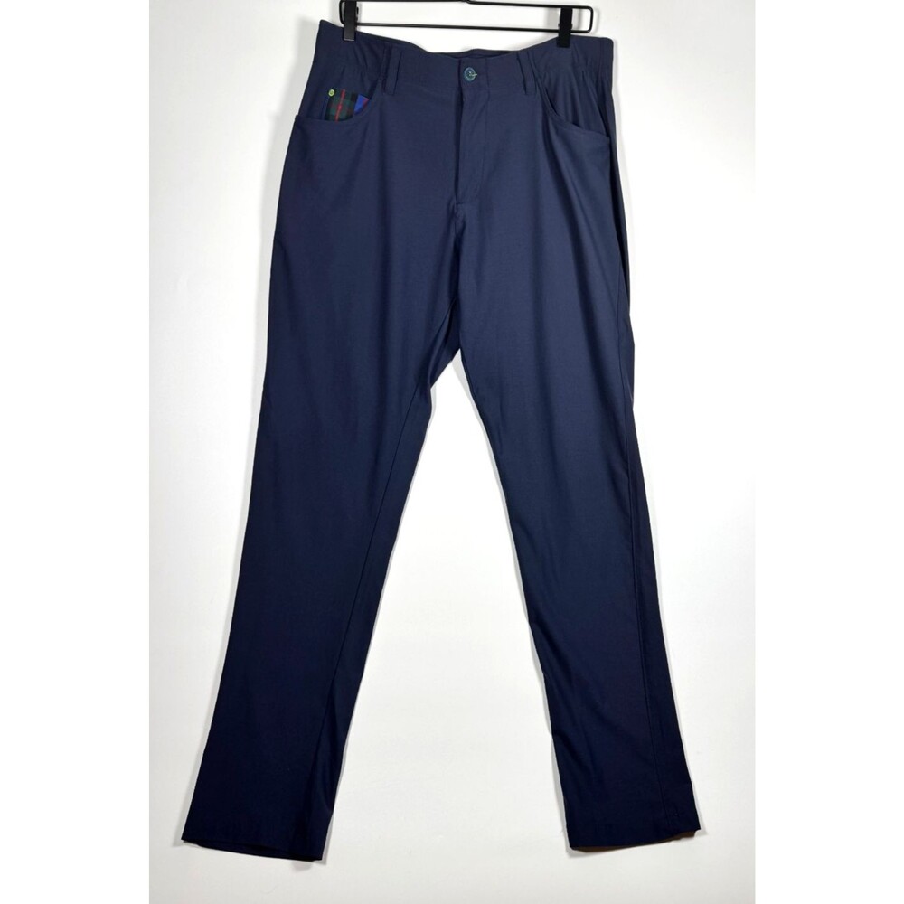William Murray Golf Pants Mens 34 Blue Straight‎ Fit Performance Stretch Casual